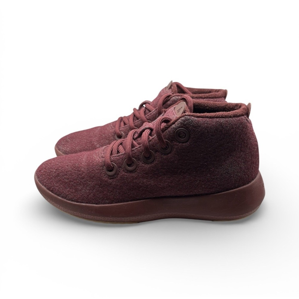 Allbirds Women's Wool Runner Up Mizzle SZ 7 Burgundy Walking Shoes Sneakers 1445